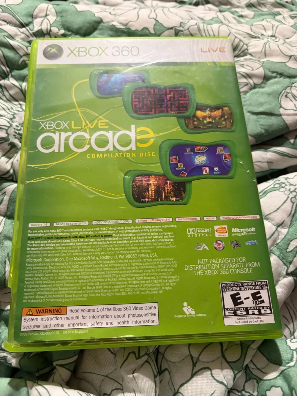 Microsoft Xbox 360 Sega Superstars Tennis - Neon Yellow-Green Case